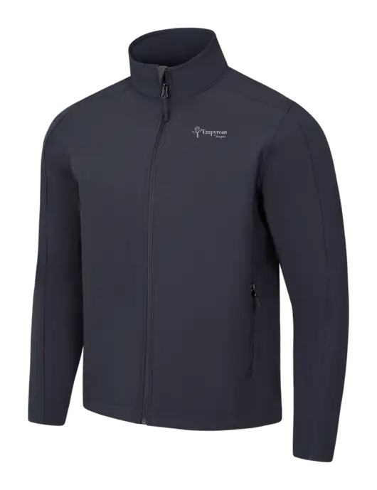 Charcoal Grey Core Soft Shell Jacket w/Empyrean Hospice Logo