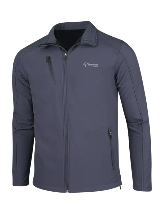 Dark Grey Welded Softshell Jacket w/Empyrean Hospice Logo