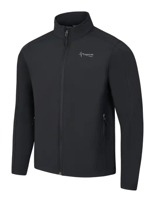 Black Core Soft Shell Jacket w/Empyrean Hospice Logo