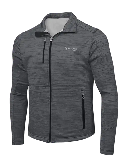 Dark Grey Digi Stripe Fleece Jacket w/Empyrean Hospice Logo