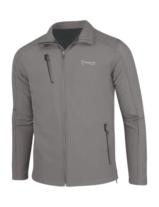 Medium Grey Welded Softshell Jacket w/Empyrean Hospice Logo