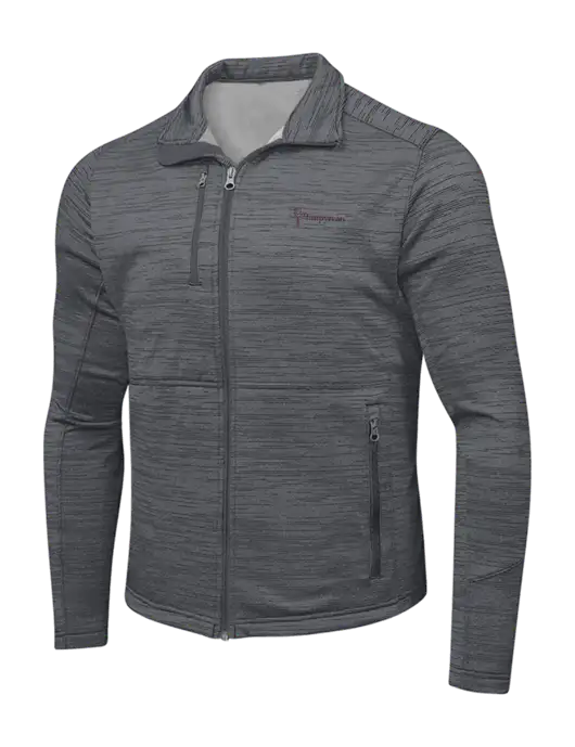 Medium Grey Digi Stripe Fleece Jacket w/Empyrean Hospice Logo