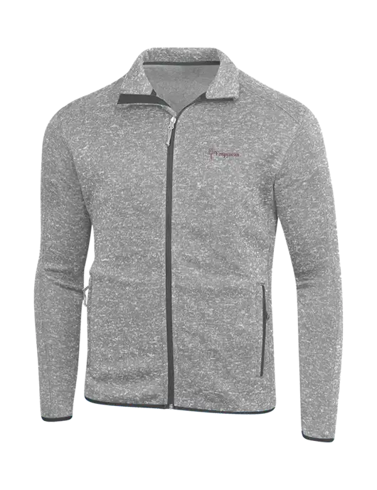 Grey Heather Sweater Fleece Jacket w/Empyrean Hospice Logo