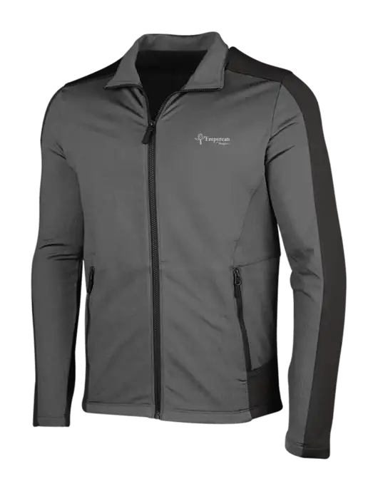 Medium Grey Heather Grid Fleece Jacket w/Empyrean Hospice Logo