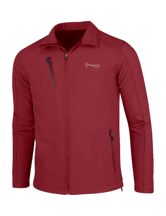 Dark Cardinal Welded Softshell Jacket w/Empyrean Hospice Logo