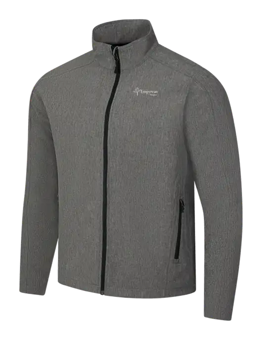 Medium Grey Heather Core Soft Shell Jacket w/Empyrean Hospice Logo