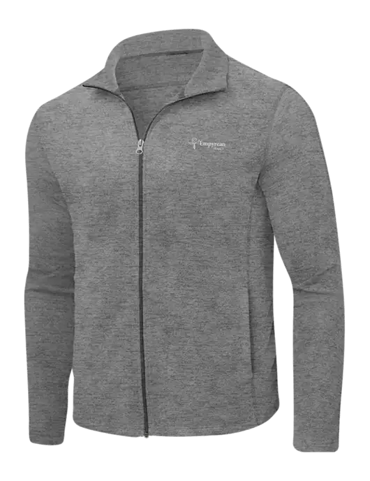 Medium Grey Heather Microfleece Full-Zip Jacket w/Empyrean Hospice Logo