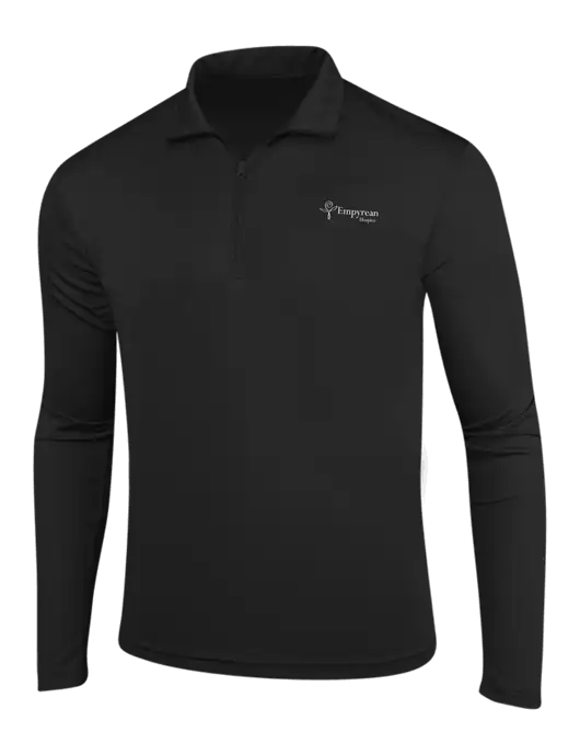 Black PosiCharge Competitor 1/4 Zip Pullover w/Empyrean Hospice Logo