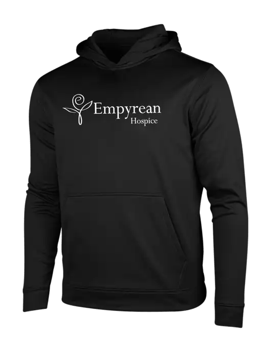 Black Fleece Sport-Wick Hooded Pullover w/Empyrean Hospice Logo