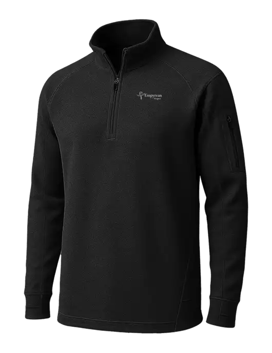 Black Tech Fleece 1/4 Zip Pullover w/Empyrean Hospice Logo