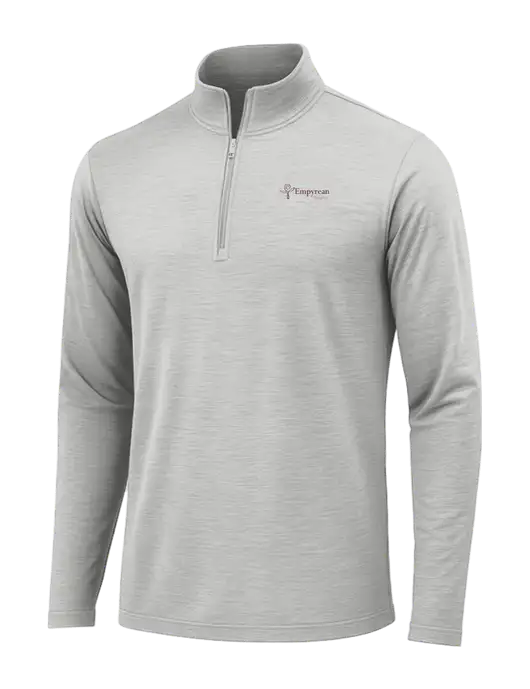 Light Grey Heather Posicharge Tri-Blend Wicking 1/4 Zip Pullover w/Empyrean Hospice Logo
