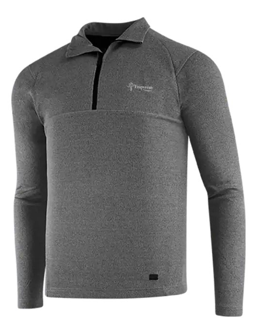 OGIO Dark Grey Heather Transition 1/4 Zip Pullover w/Empyrean Hospice Logo