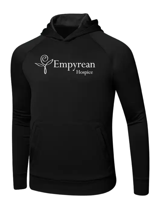 Tech Black Fleece Hooded Sweatshirt w/Empyrean Hospice Logo