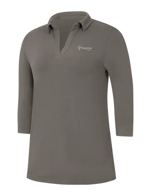 Womens Dark Grey Luxe Knit Tunic w/Empyrean Hospice Logo