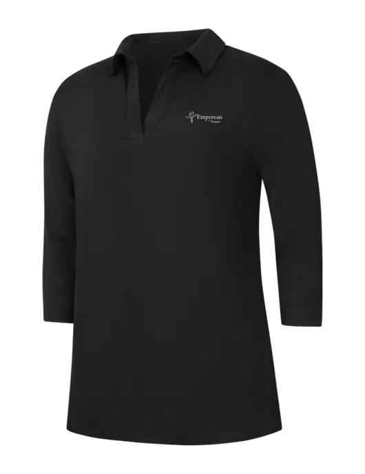 Womens Black Luxe Knit Tunic w/Empyrean Hospice Logo