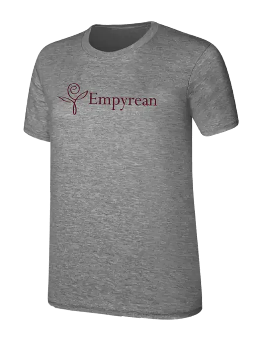 Womens Ring Spun Light Grey Heather 4.5 oz T-Shirt w/Empyrean Hospice Logo