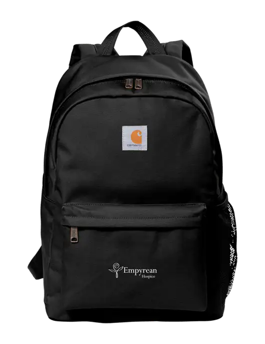 Carhartt Black Canvas Backpack w/Empyrean Hospice Logo