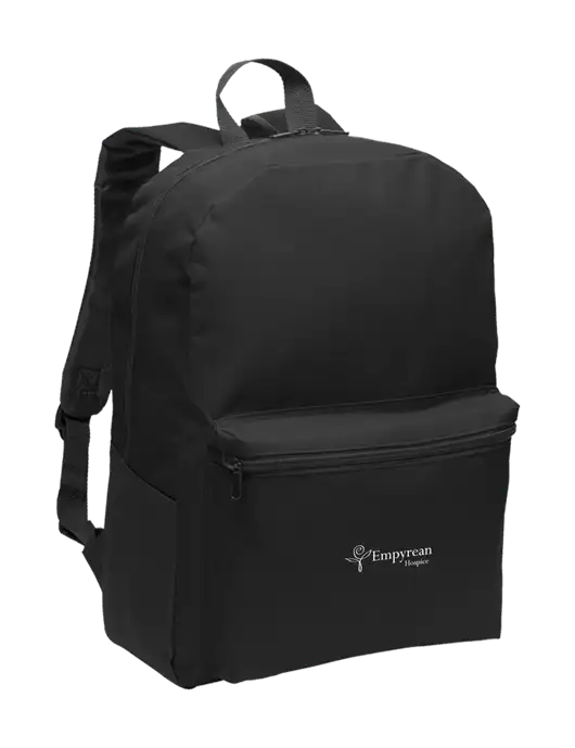 Casual Black Lightweight Laptop Backpack w/Empyrean Hospice Logo