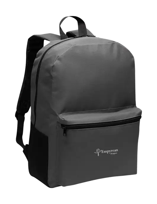 Casual Dark Charcoal Lightweight Laptop Backpack w/Empyrean Hospice Logo