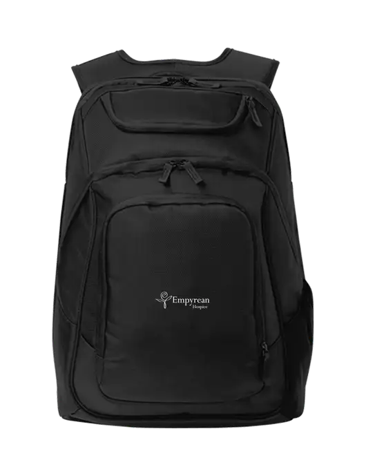 Executive Black Laptop Backpack w/Empyrean Hospice Logo