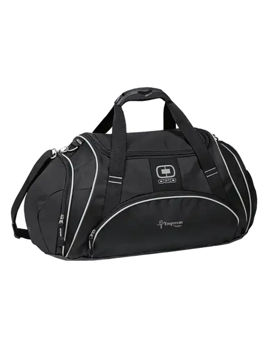 OGIO Black Crunch Duffel
 w/Empyrean Hospice Logo