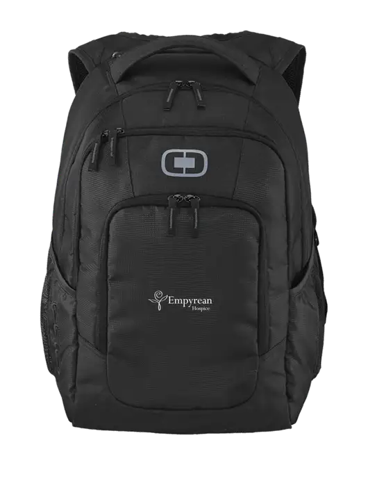 OGIO Black Logan Laptop Backpack
 w/Empyrean Hospice Logo