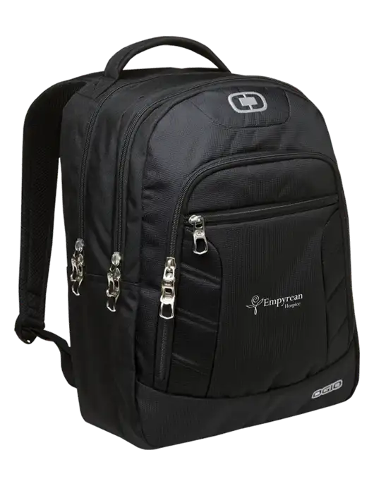 OGIO Black/Silver Colton Laptop Backpack
 w/Empyrean Hospice Logo