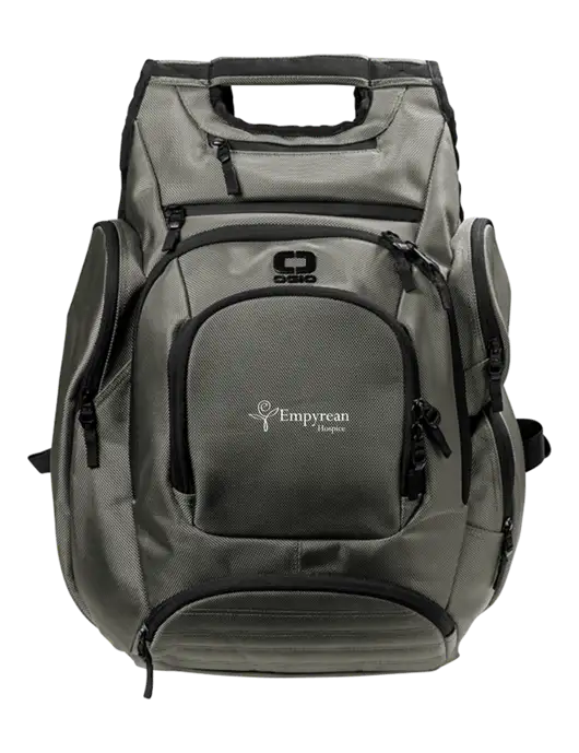 OGIO Medium Grey Metro Ballistic Laptop Backpack w/Empyrean Hospice Logo