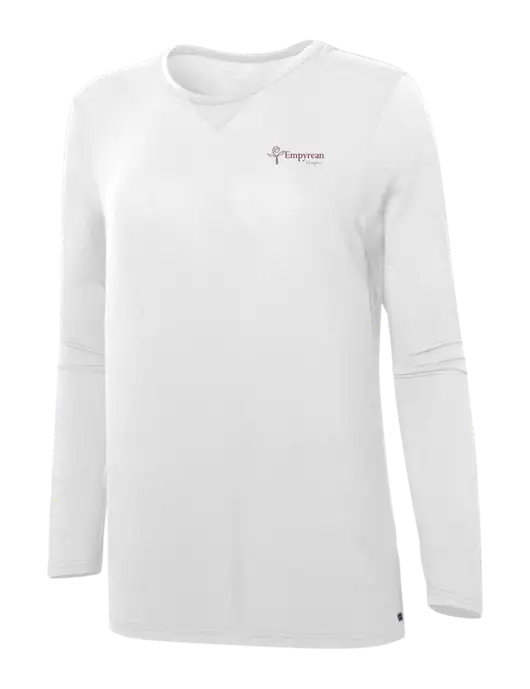 Wink White Womens Long Sleeve Layer Tee w/Empyrean Hospice Logo