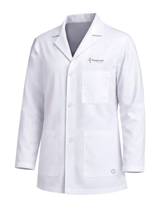 Wink White Mens Consultation Lab Coat w/Empyrean Hospice Logo