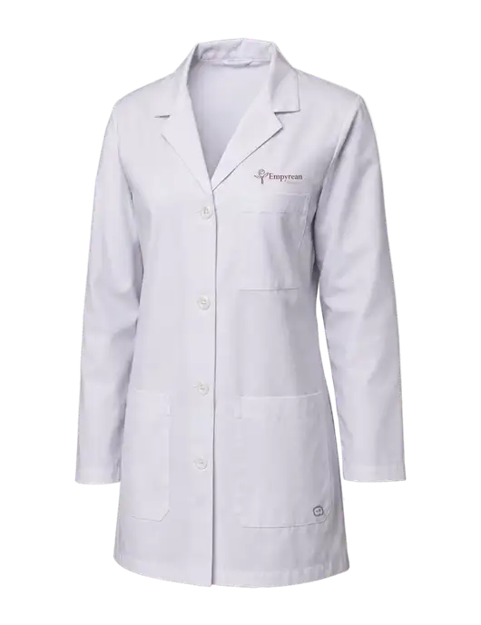 Wink White Womens Long Lab Coat w/Empyrean Hospice Logo