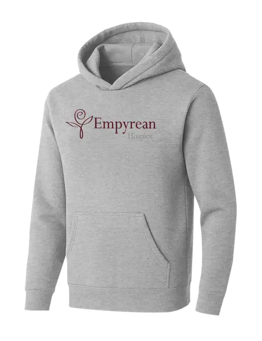BELLA+CANVAS Light Grey Heather Sponge Fleece Pullover Hoodie w/Empyrean Hospice Logo