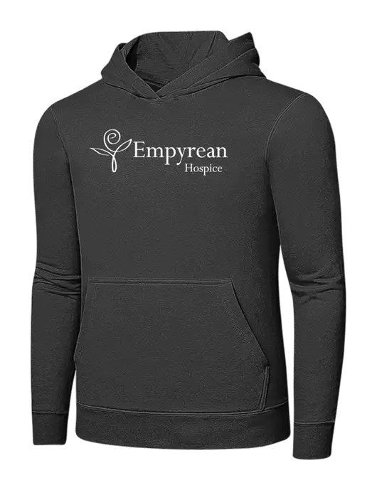 Charcoal 7.8 oz Ring Spun Hooded Sweatshirt w/Empyrean Hospice Logo