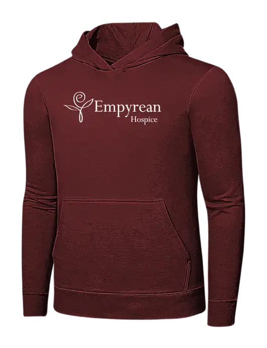 Maroon 7.8 oz Ring Spun Hooded Sweatshirt w/Empyrean Hospice Logo