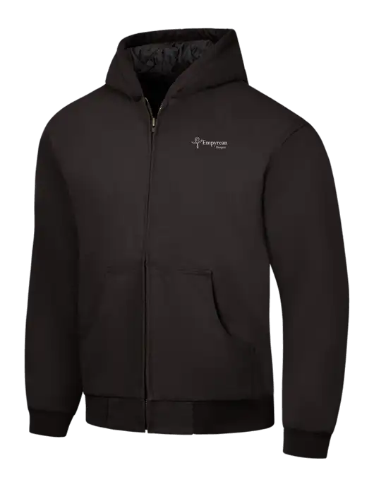 CornerStone Black Duck Cloth Hooded Work Jacket w/Empyrean Hospice Logo